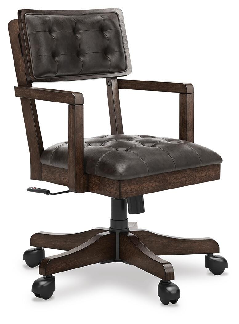 Breckington Home Office Desk Chair - Dark Brown (1)