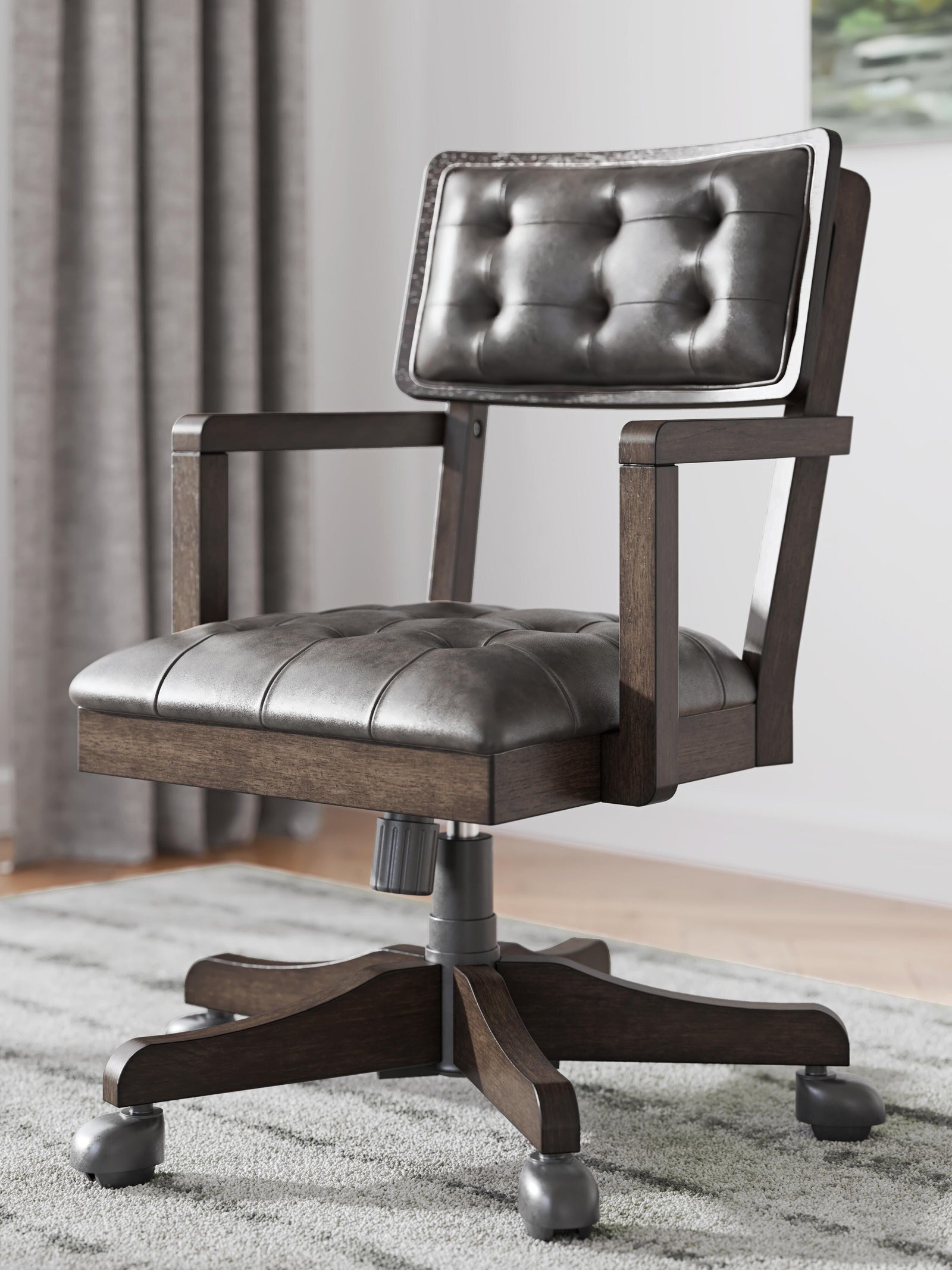 Breckington Home Office Desk Chair - Dark Brown (2)