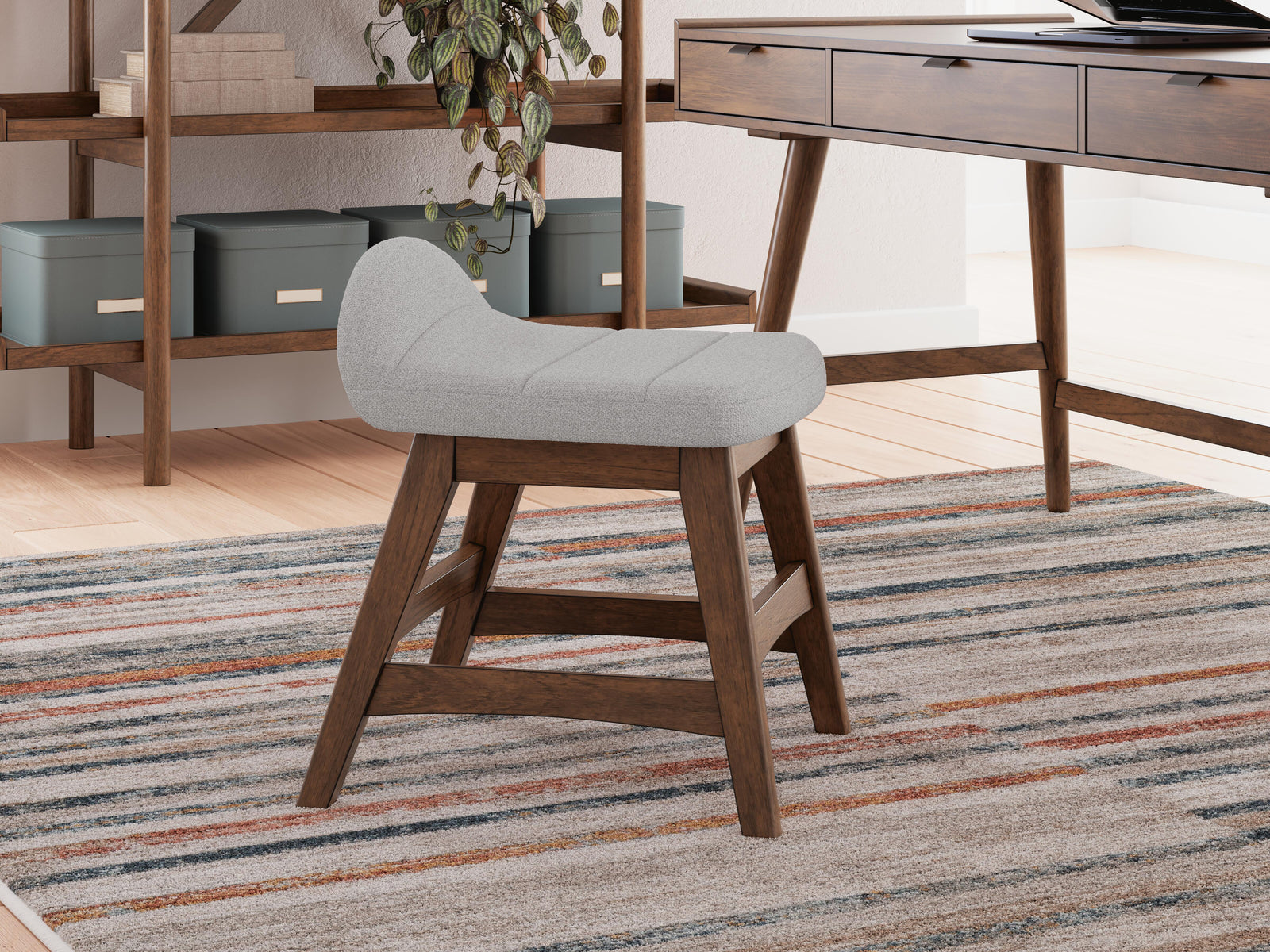 Lyncott Home Office Desk Chair - Gray (2)