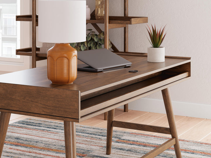 Lyncott 60" Home Office Desk - Dark Brown (11)