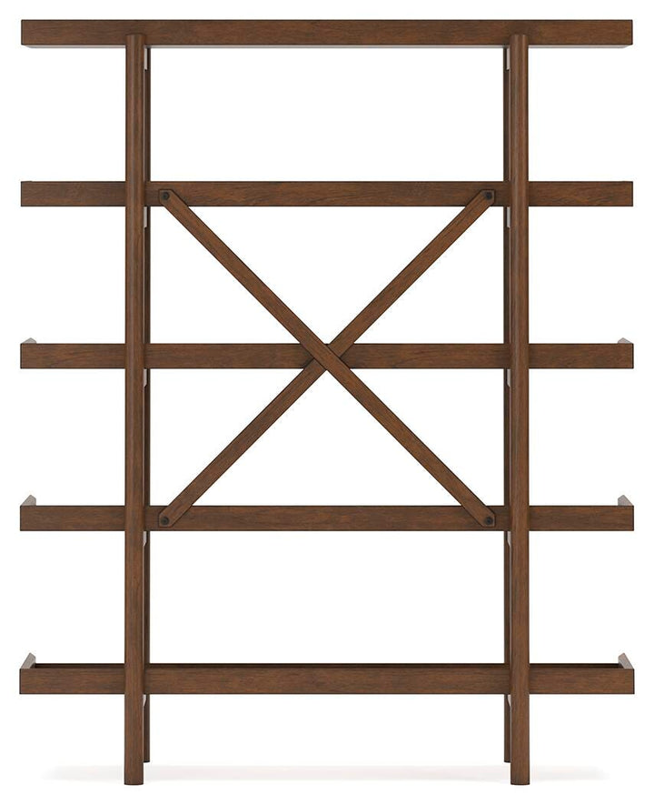 Lyncott 70" Bookcase - Dark Brown (5)