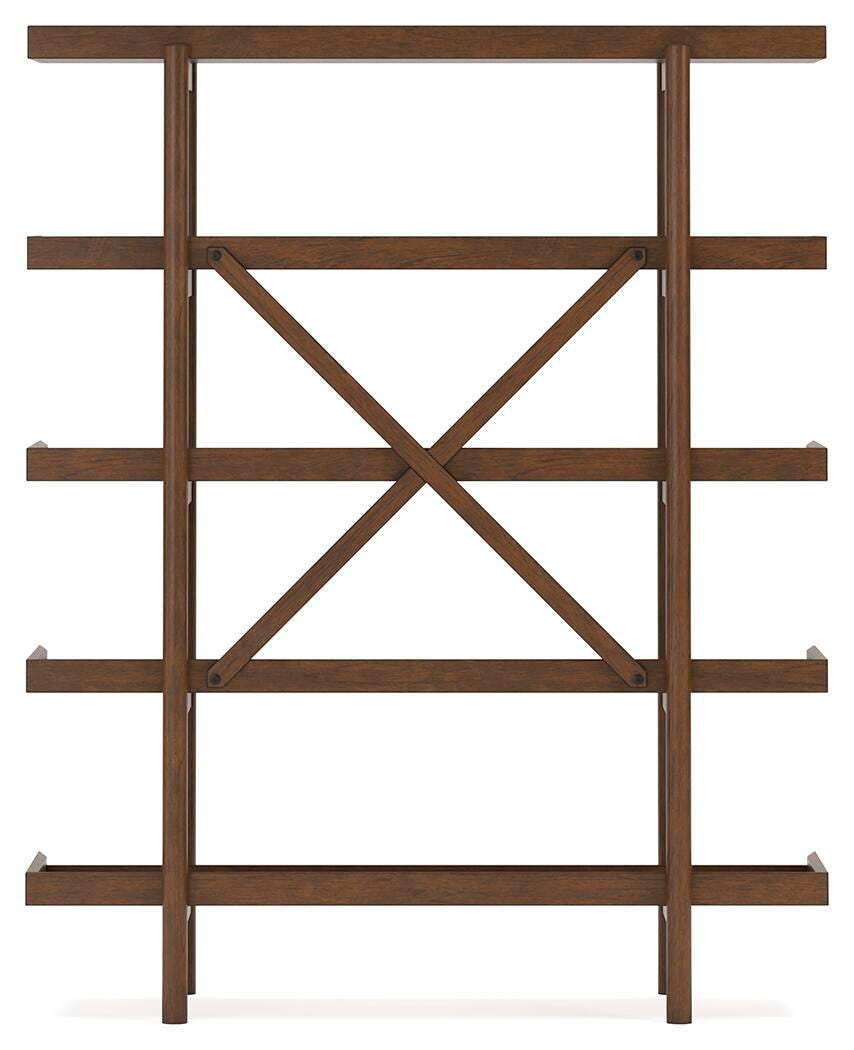 Lyncott 70" Bookcase - Dark Brown (5)
