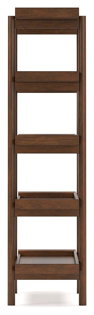 Lyncott 70" Bookcase - Dark Brown (6)