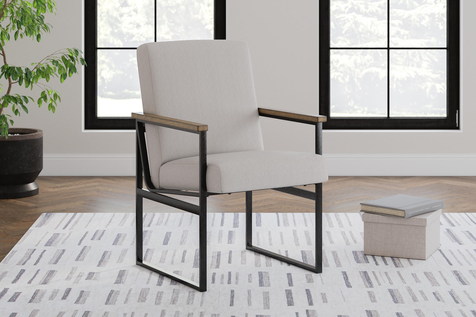 Montia Home Office Desk Chair - Light Brown (2)