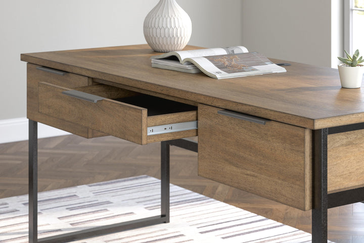 Montia 67" Home Office Desk - Light Brown (10)