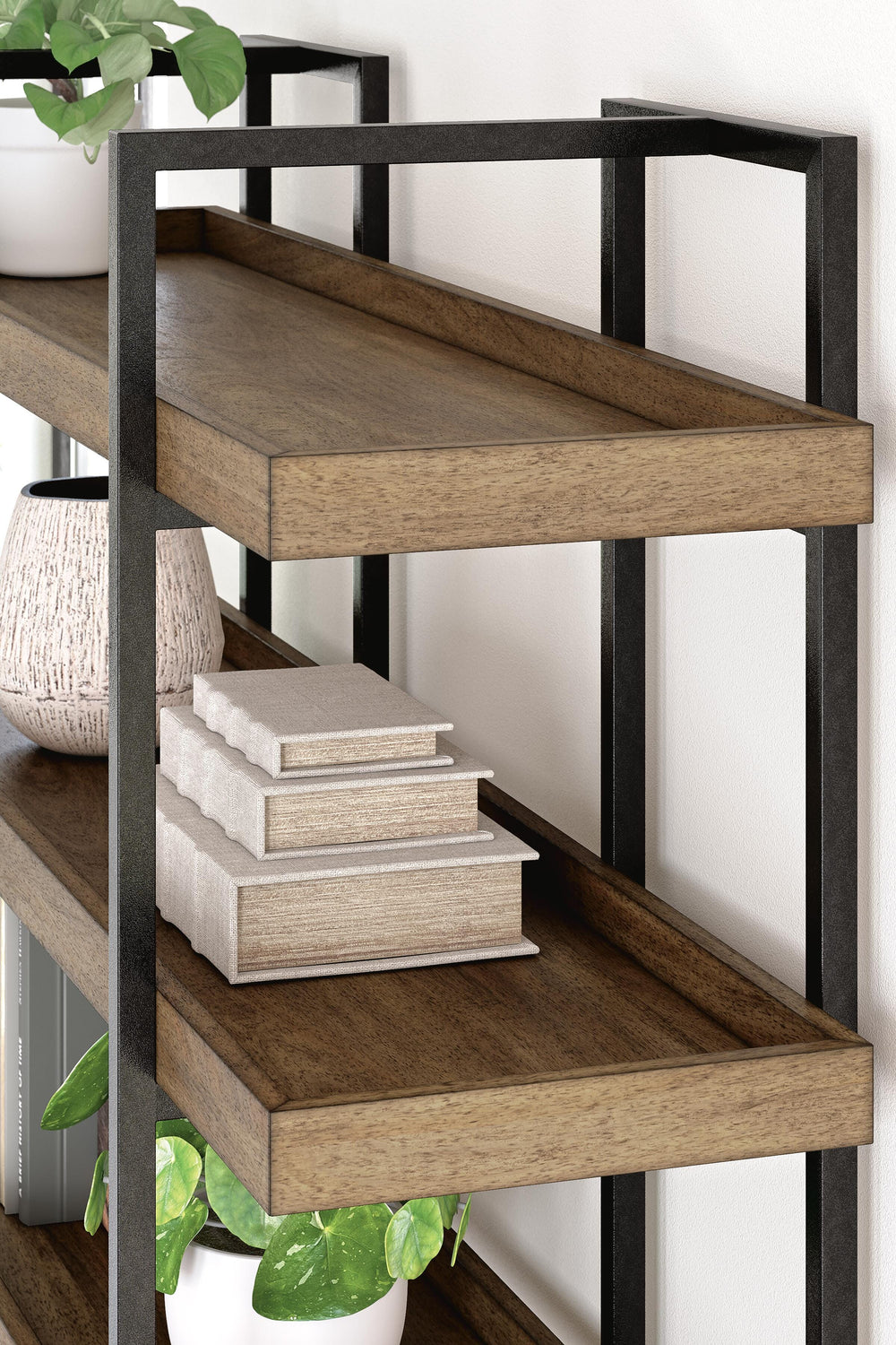 Montia 76" Bookcase - Light Brown (10)