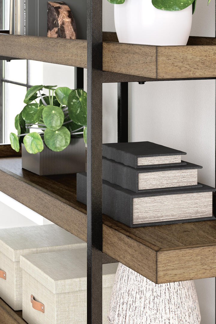 Montia 76" Bookcase - Light Brown (9)