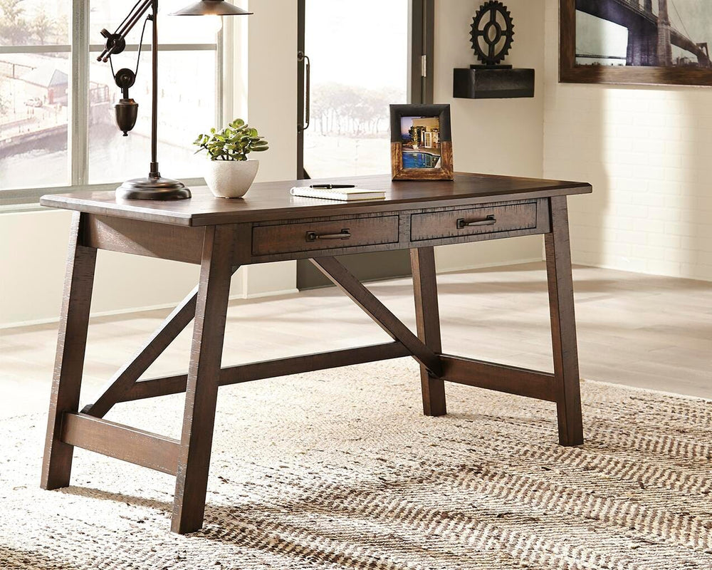 Baldridge Home Office Desk - Dark Brown (2)