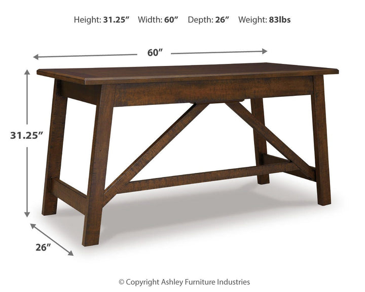 Baldridge Home Office Desk - Dark Brown (4)