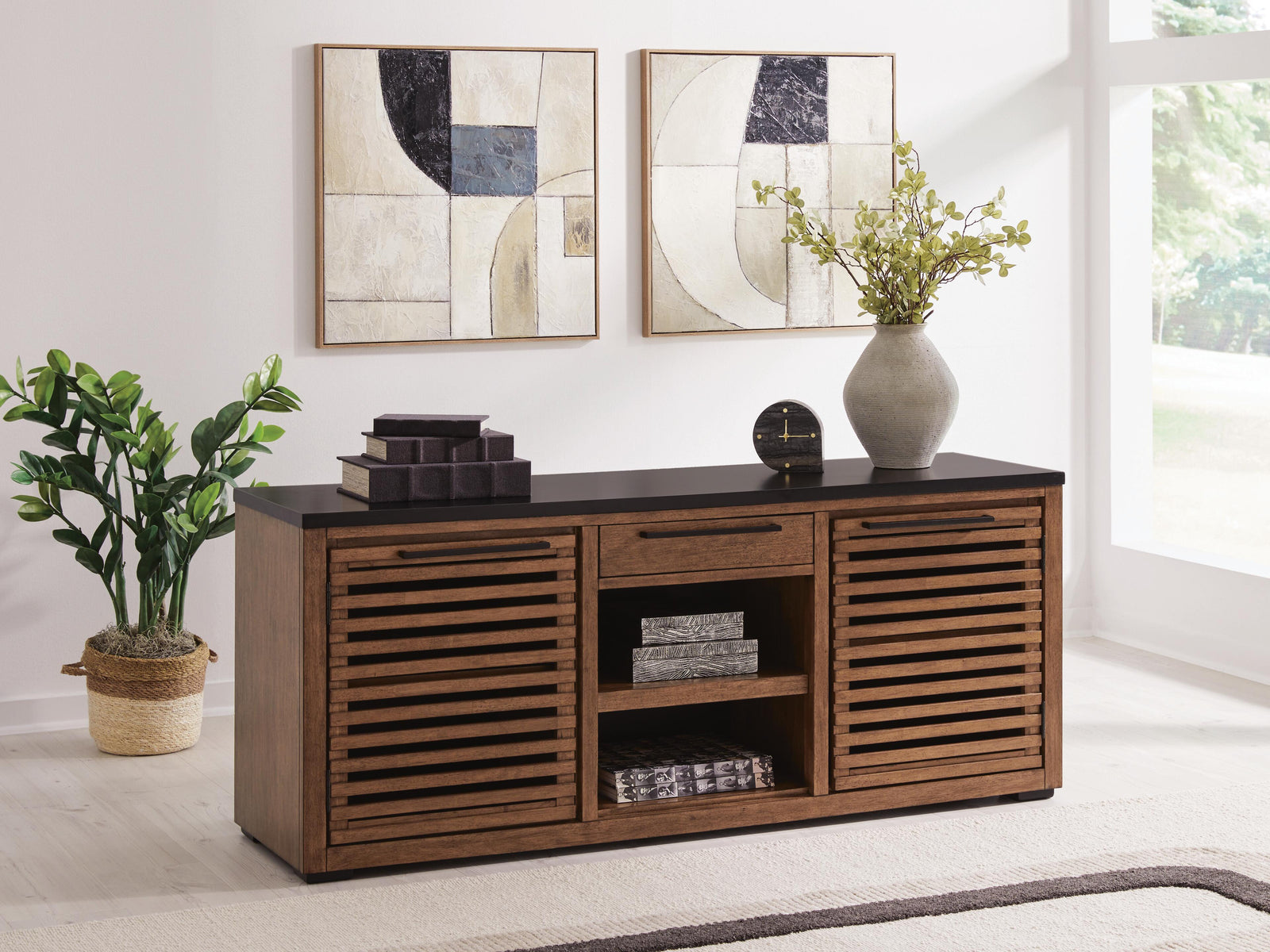 Kallari Credenza - Dark Brown (2)