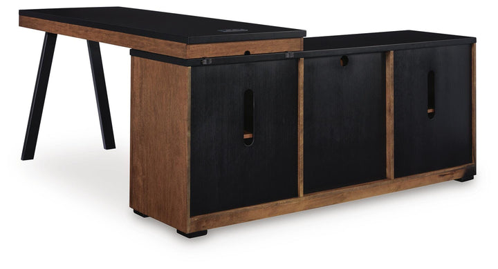 Kallari Credenza with Desk Return - Dark Brown (6)