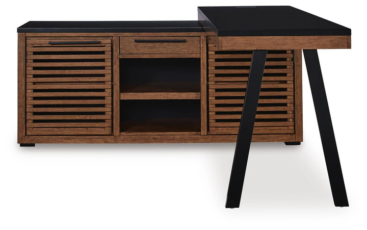 Kallari Credenza with Desk Return - Dark Brown (3)