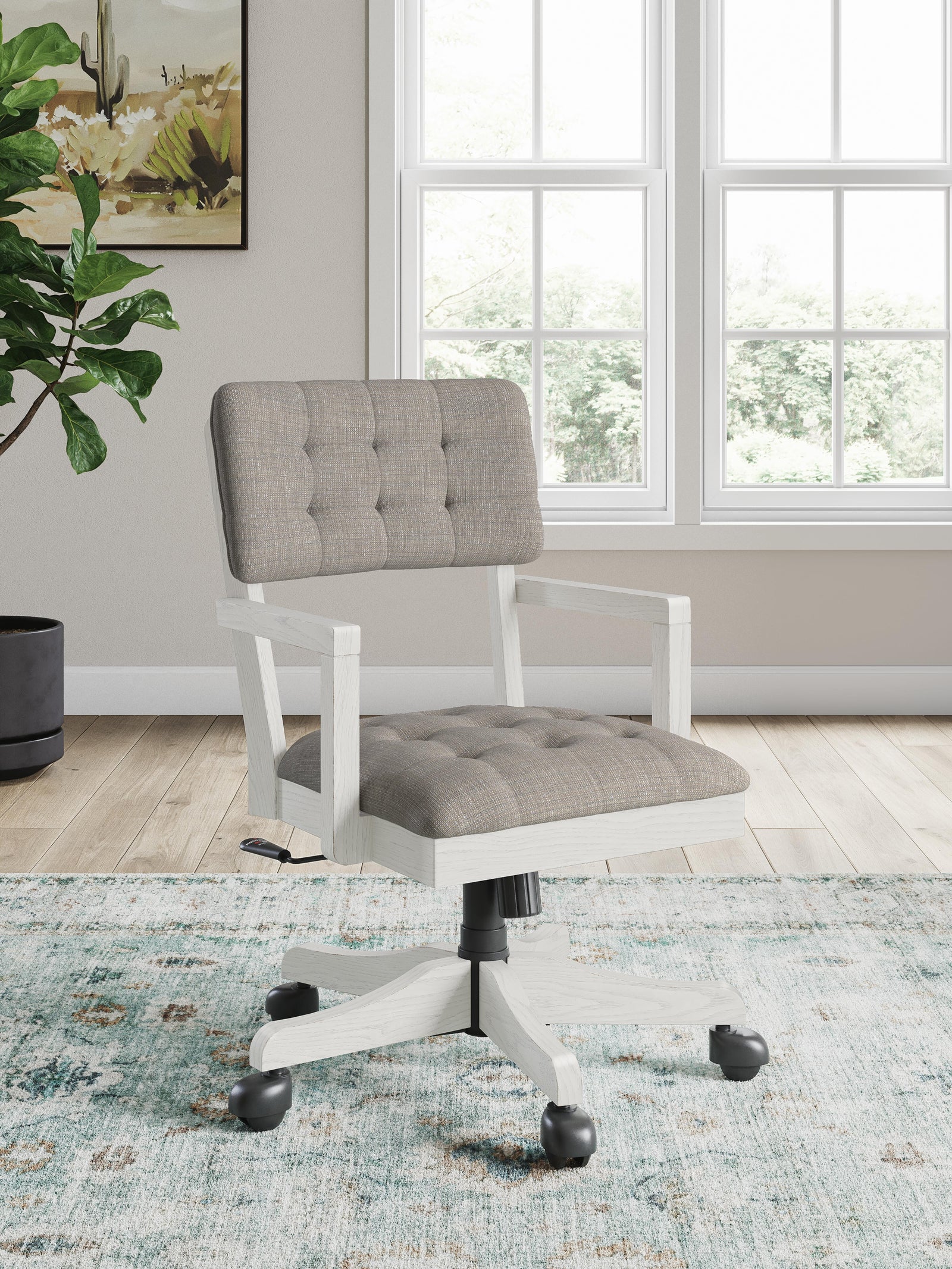 Robbinsdale Home Office Desk Chair - White (2)