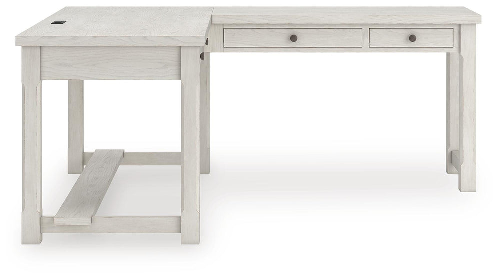 Robbinsdale L-Shaped Home Office Desk - White (5)