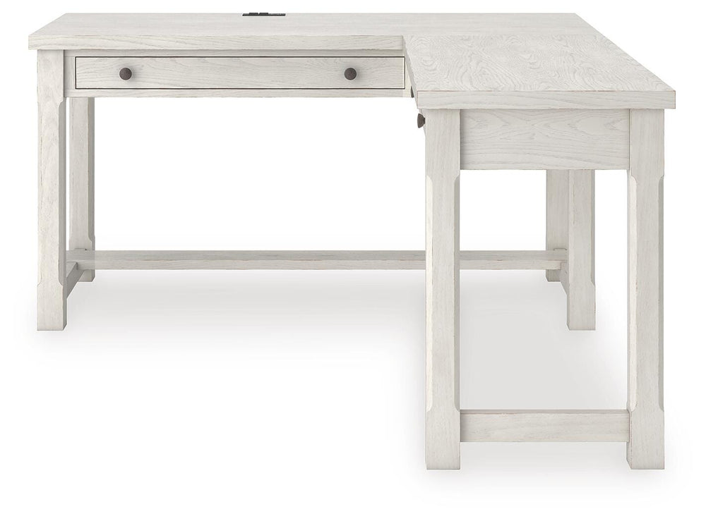 Robbinsdale L-Shaped Home Office Desk - White (7)