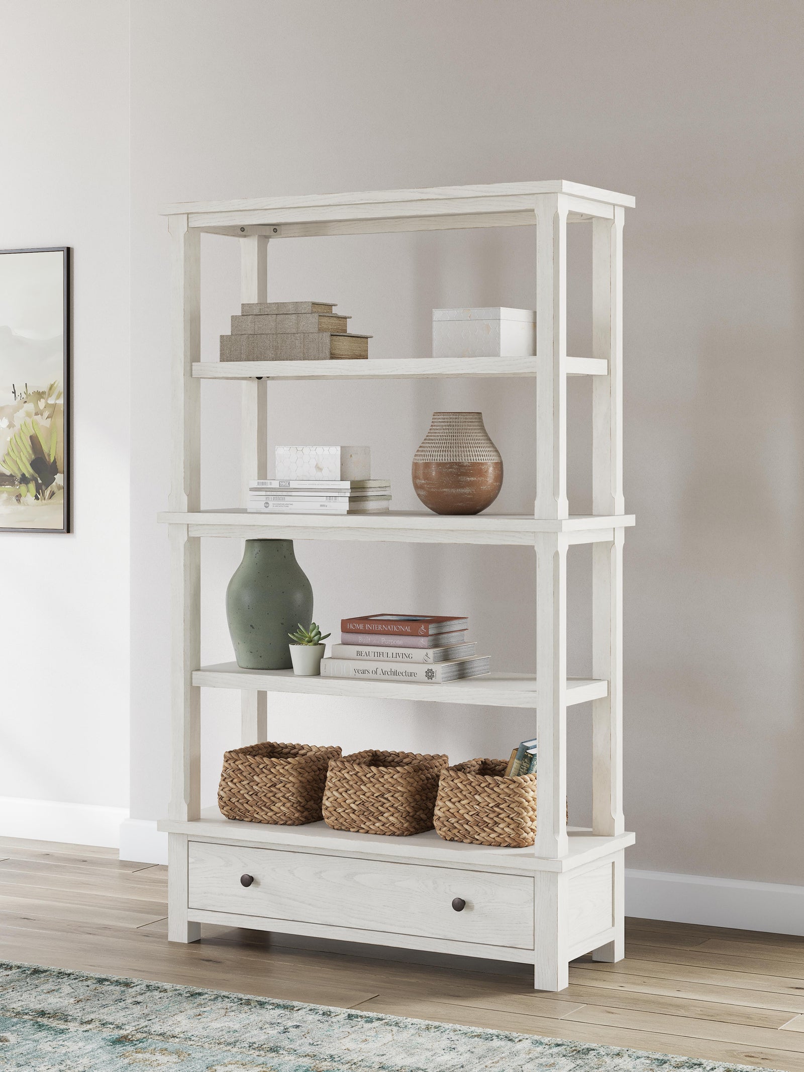 Robbinsdale 75" Bookcase - White (2)