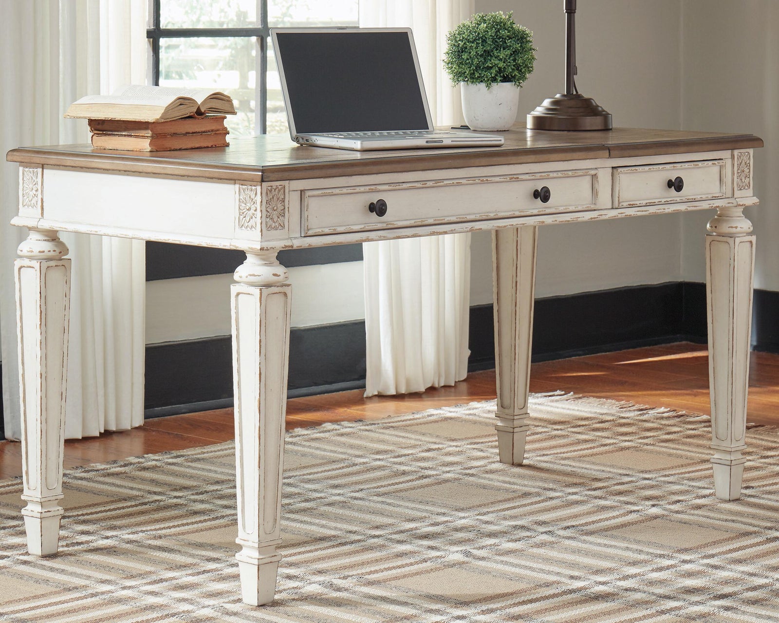 Realyn Home Office Lift Top Desk - Light Brown (2)