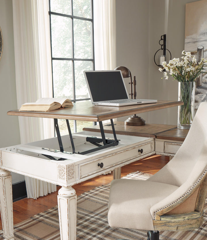 Realyn Home Office Lift Top Desk - Light Brown (9)