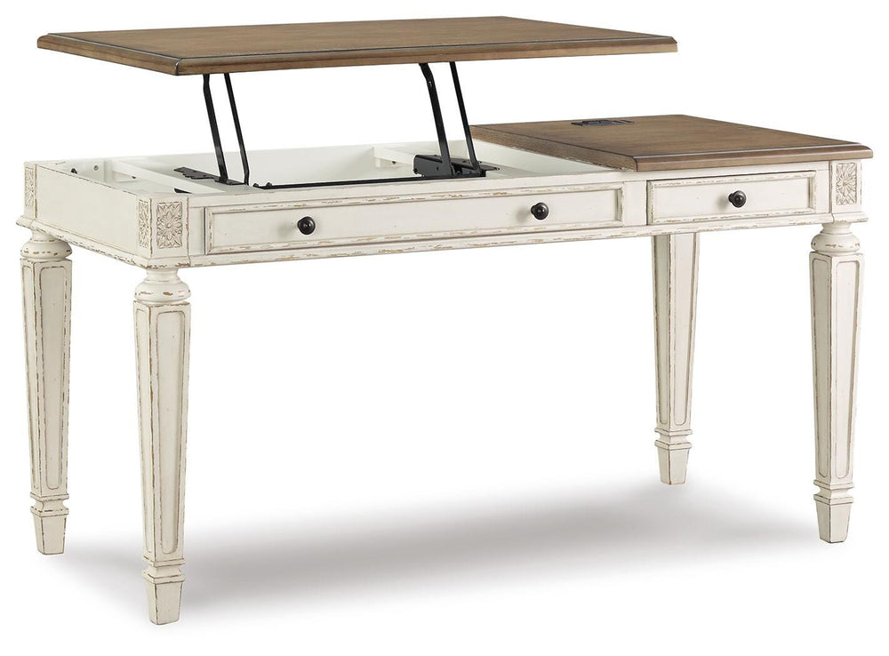 Realyn Home Office Lift Top Desk - Light Brown (3)