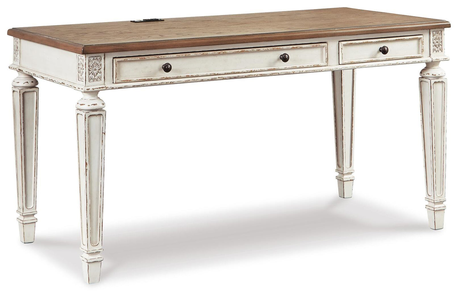 Realyn 60" Home Office Desk - Light Brown (1)