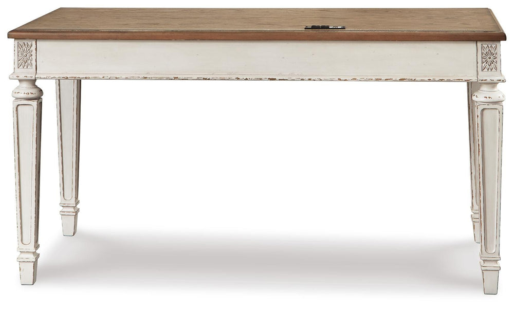 Realyn 60" Home Office Desk - Light Brown (5)