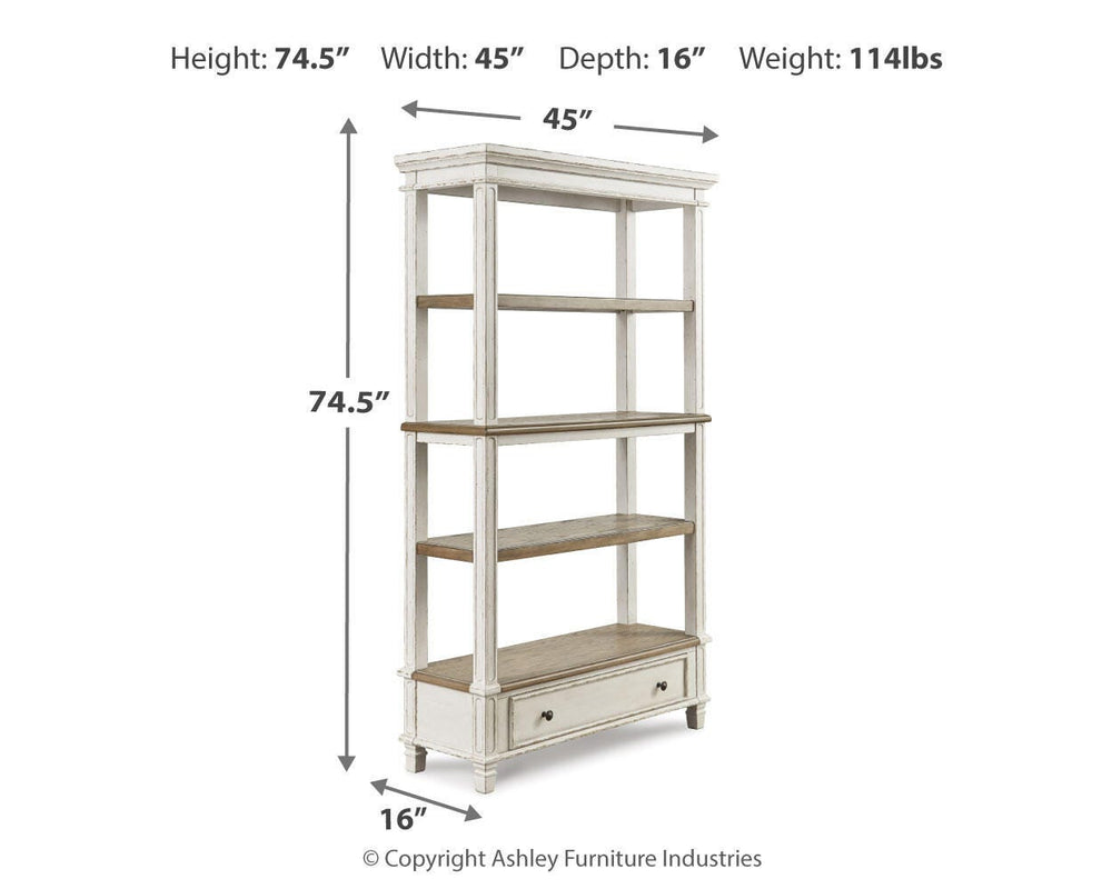 Realyn 75" Bookcase - White (4)