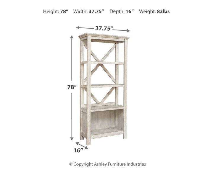 Carynhurst 75" Bookcase - Beige (4)