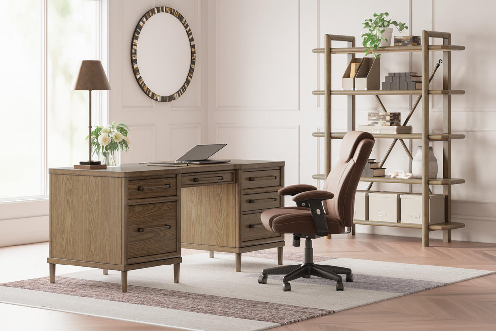 Roanhowe 68" Home Office Desk - Dark Brown (11)