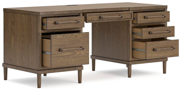 Roanhowe 68" Home Office Desk - Dark Brown (4)
