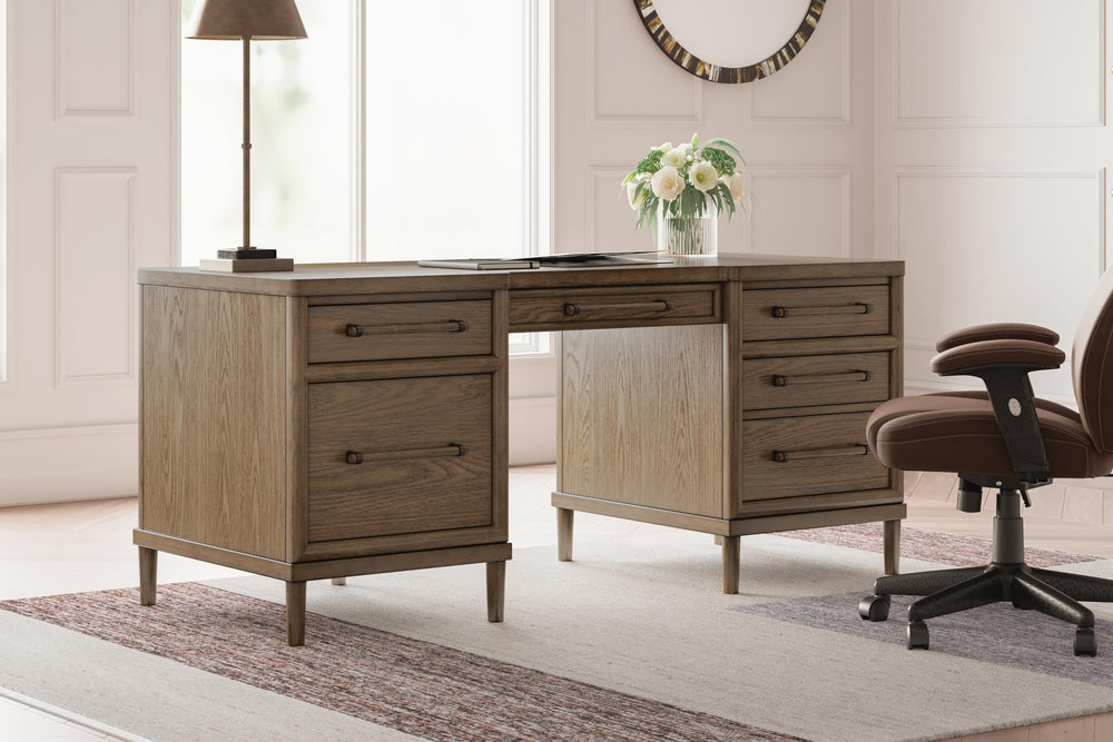 Roanhowe 68" Home Office Desk - Dark Brown (2)