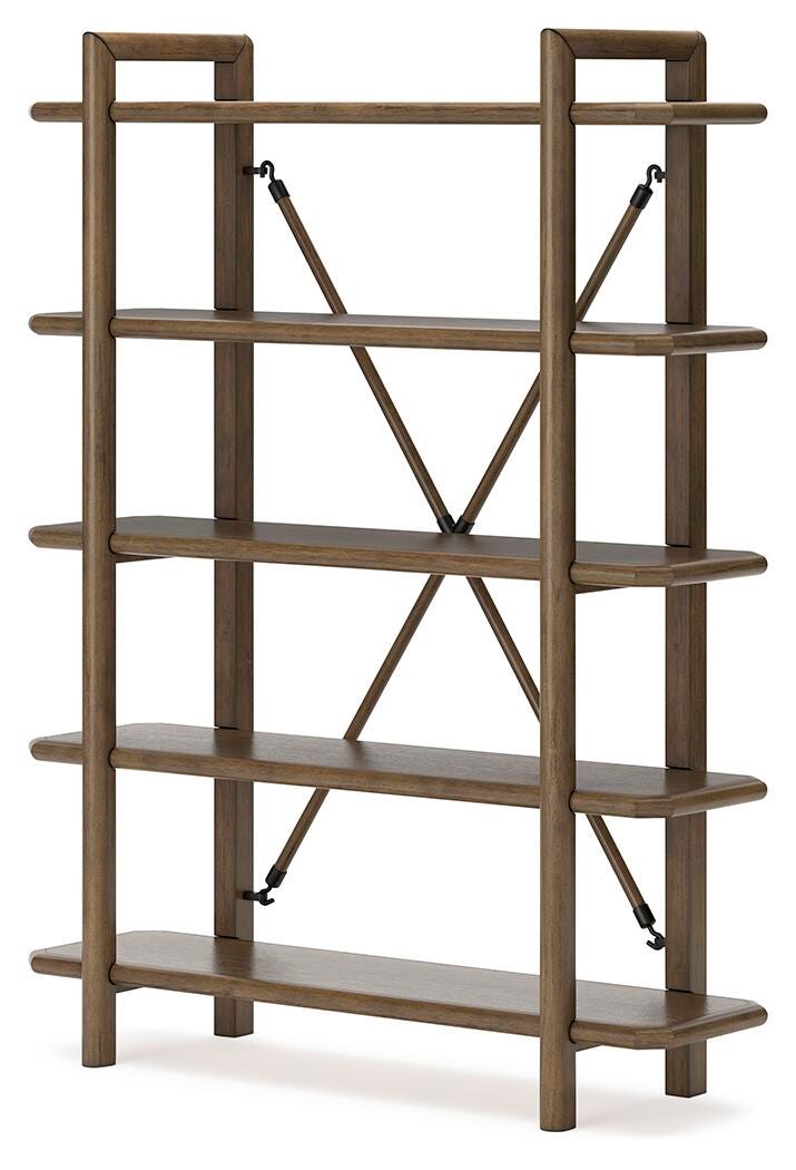 Roanhowe 71" Bookcase - Dark Brown (3)