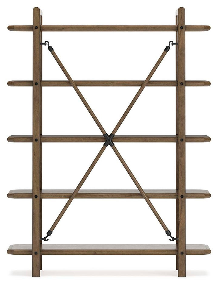 Roanhowe 71" Bookcase - Dark Brown (5)