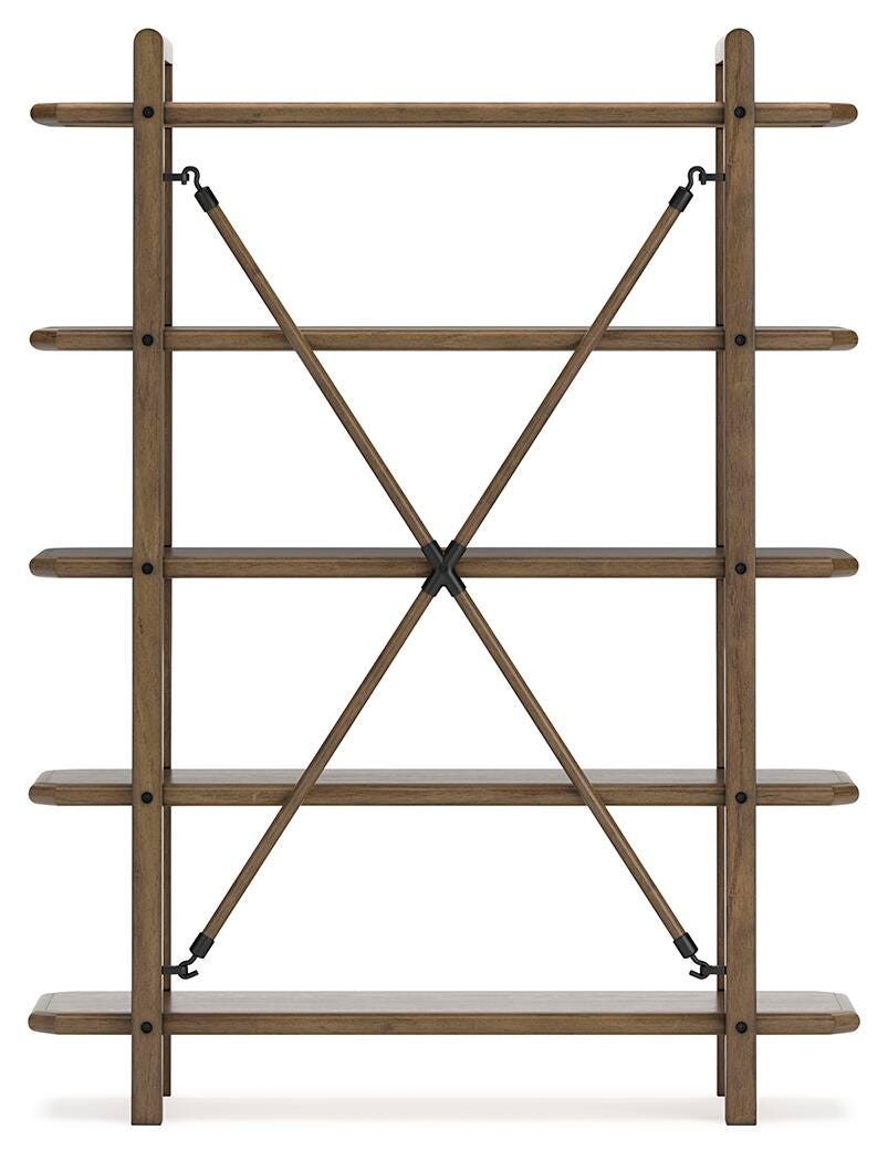 Roanhowe 71" Bookcase - Dark Brown (5)