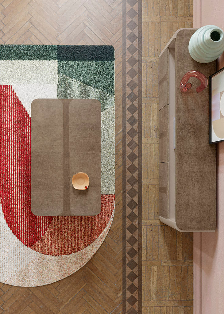 ALF Italia Hebe coffee table in matte umber and saddle birch