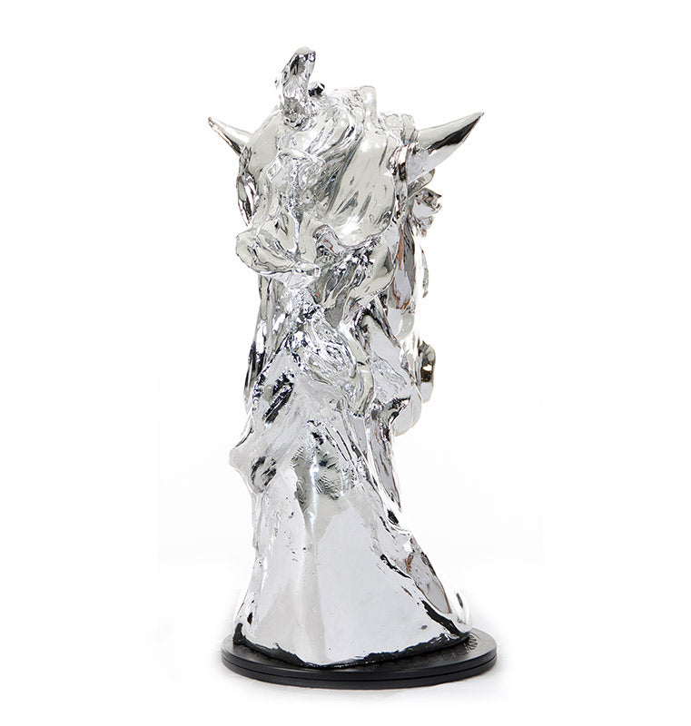 SZ0002 Modern Silver Horse Head Sculpture - View 4