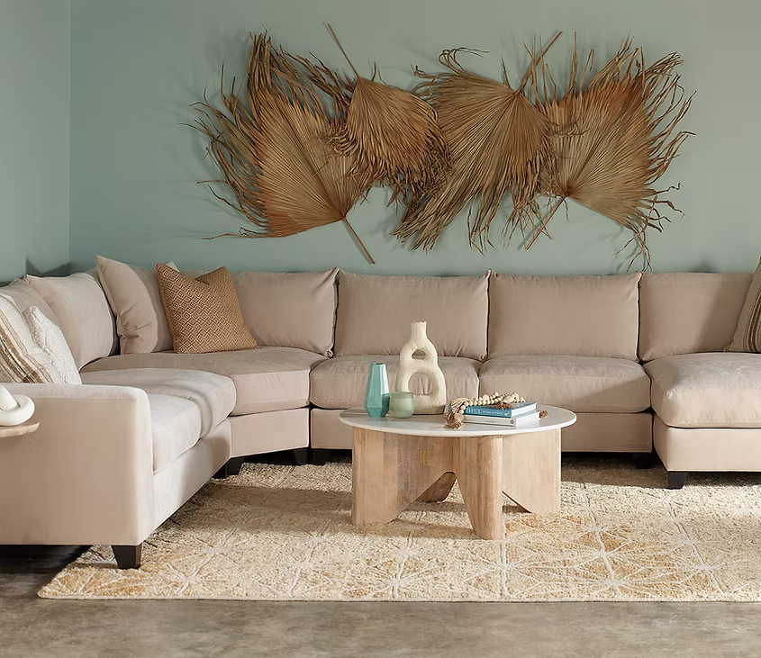 Harris Deep-Seat Sectional by Jonathan Louis – Modern Living Room Design