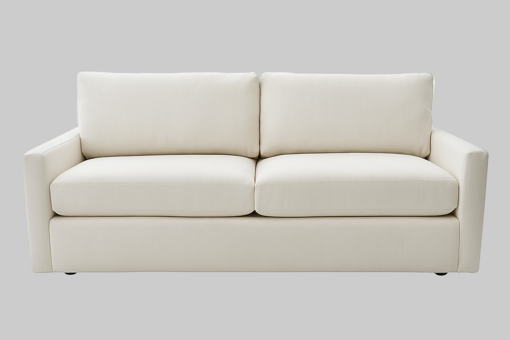 Jonathan Louis Deep-Seat Queen Sleeper Sofa in light fabric — modern comfort with pull-out bed