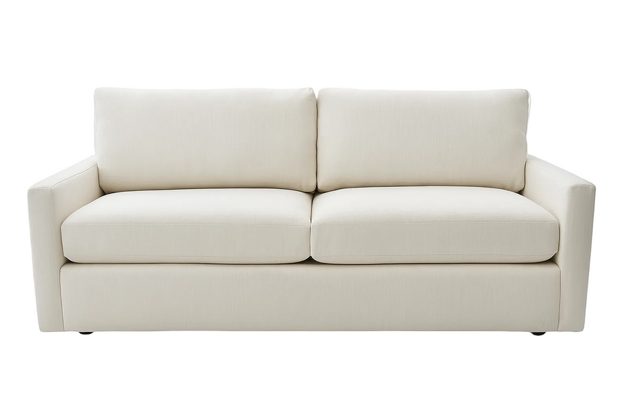 Jonathan Louis Deep-Seat Queen Sleeper Sofa in light fabric — modern comfort with pull-out bed