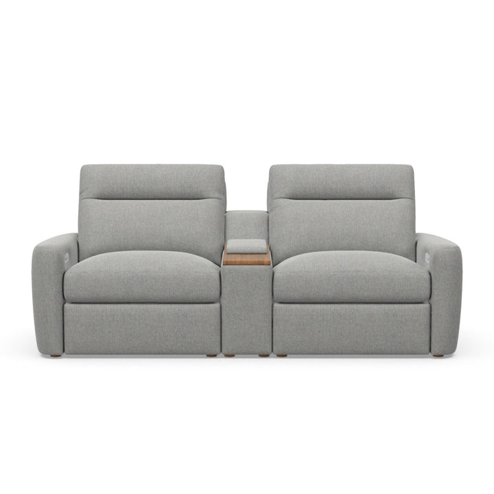 American Leather Keystone Power Reclining Loveseat with Console