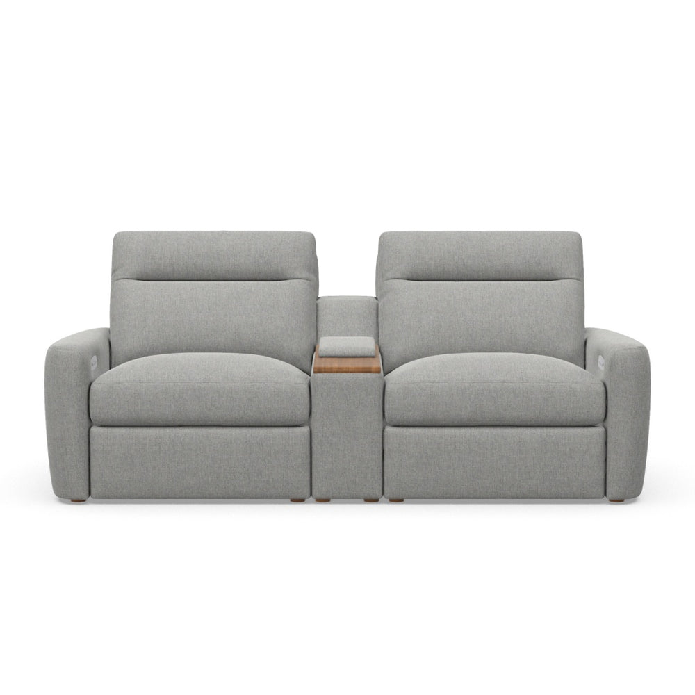 American Leather Keystone Power Reclining Loveseat with Console