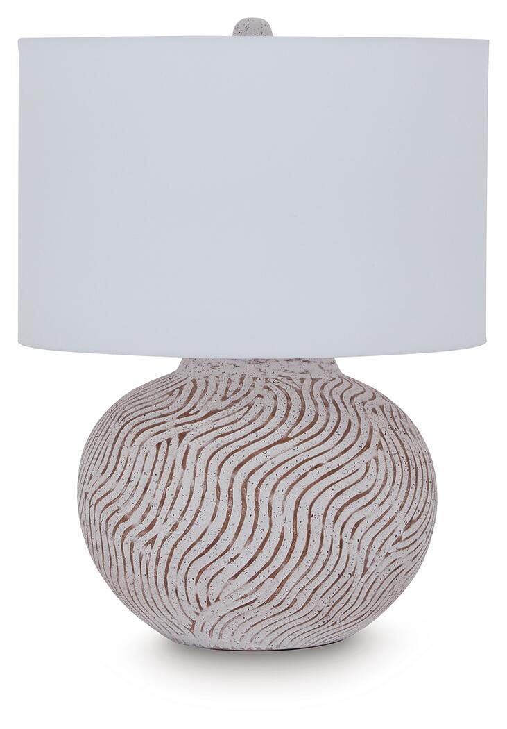 Vien Table Lamp - Distressed White (1)