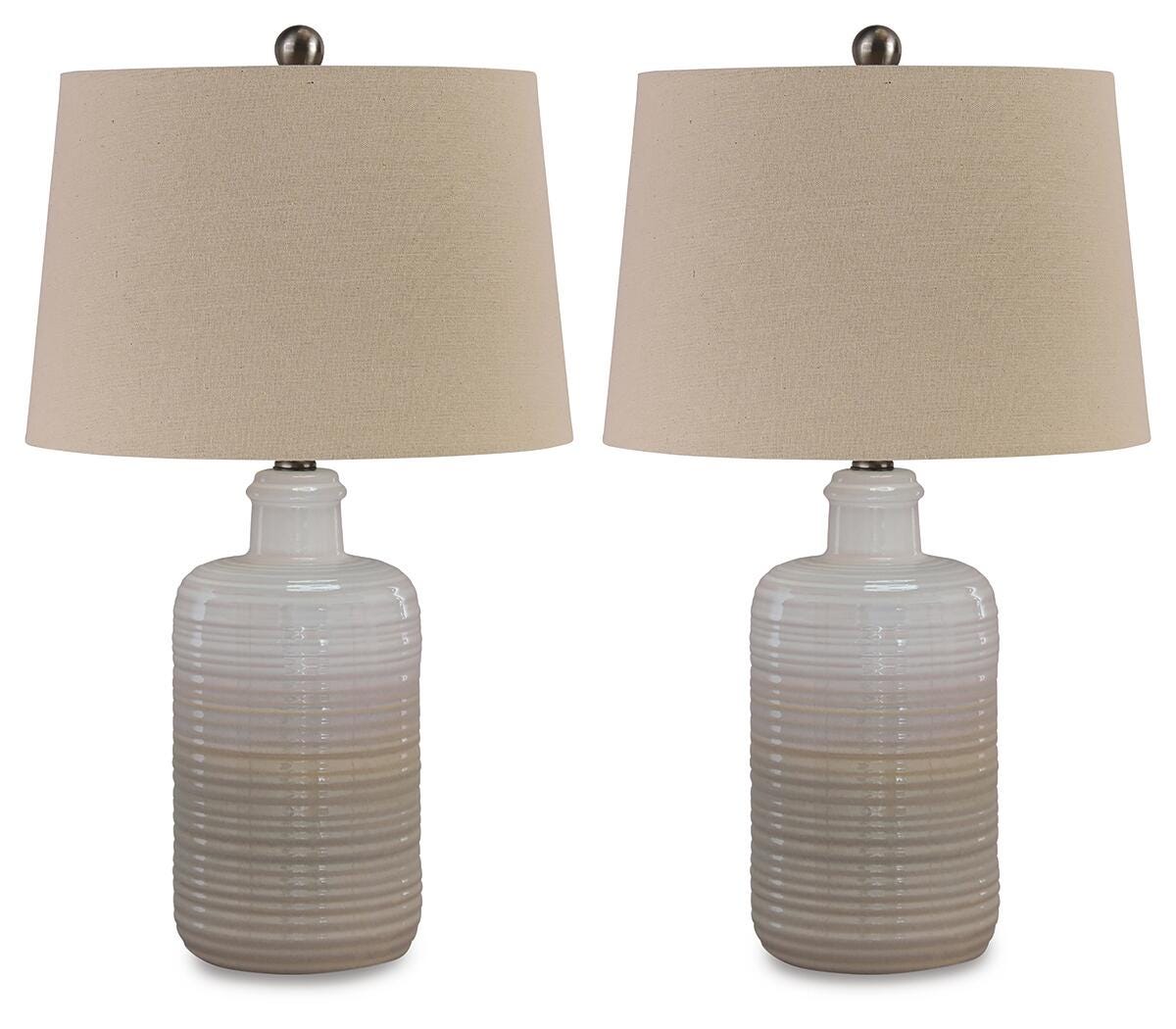 Marnina Table Lamp (Set of 2) - Light Brown (1)