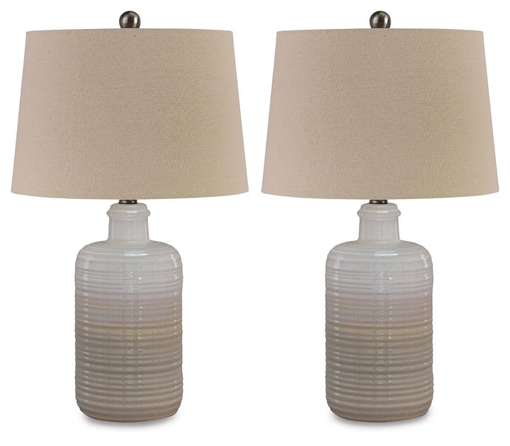 Marnina Table Lamp (Set of 2) - Light Brown (1)