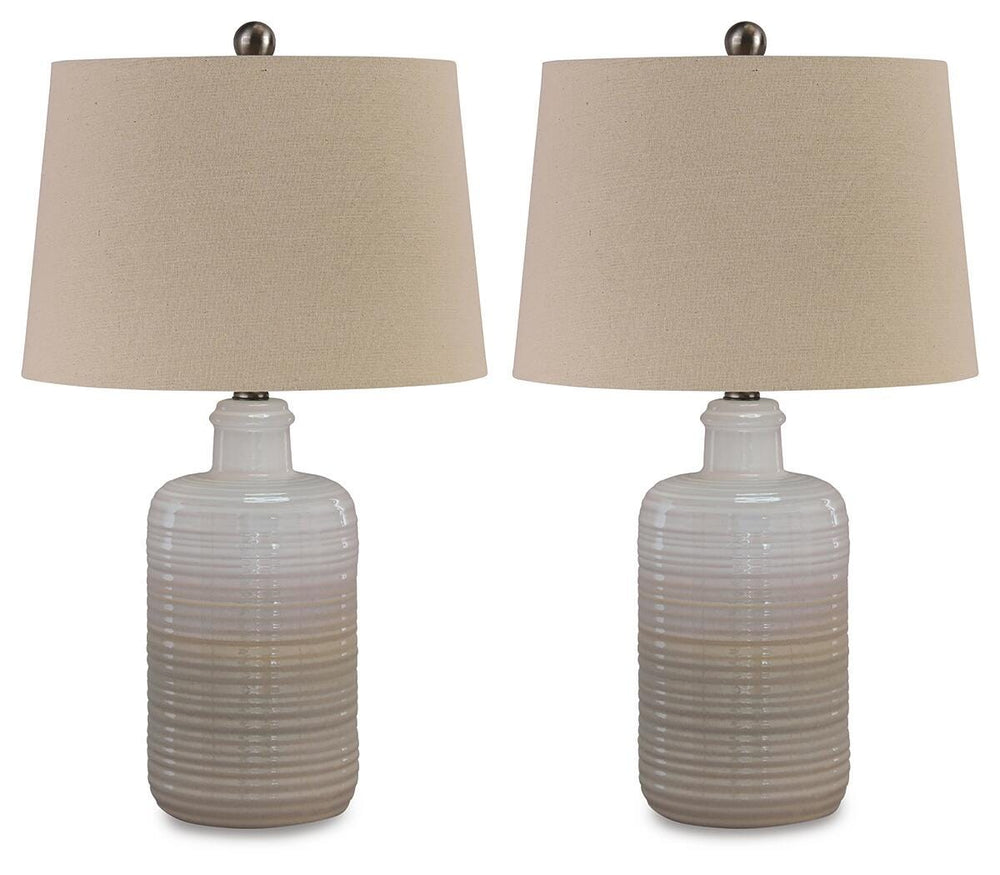 Marnina Table Lamp (Set of 2) - Light Brown (1)