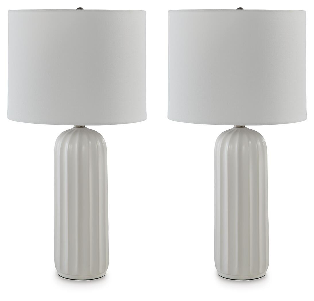 Clarkland Table Lamp (Set of 2) - White (1)
