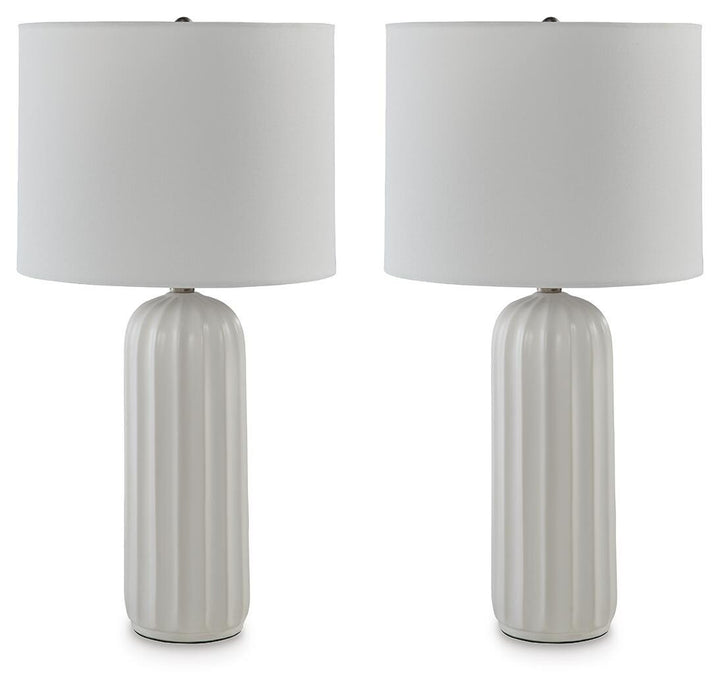 Clarkland Table Lamp (Set of 2) - White (1)