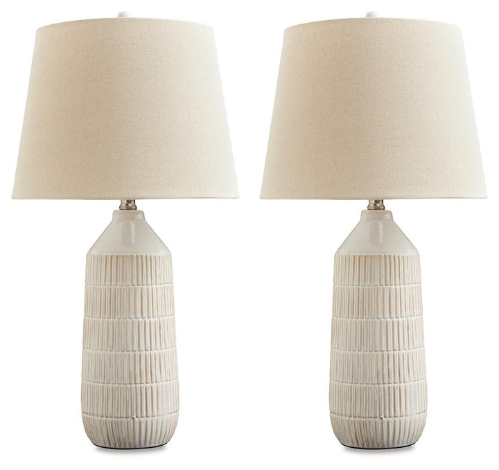 Willport Table Lamp (Set of 2) - Beige (1)