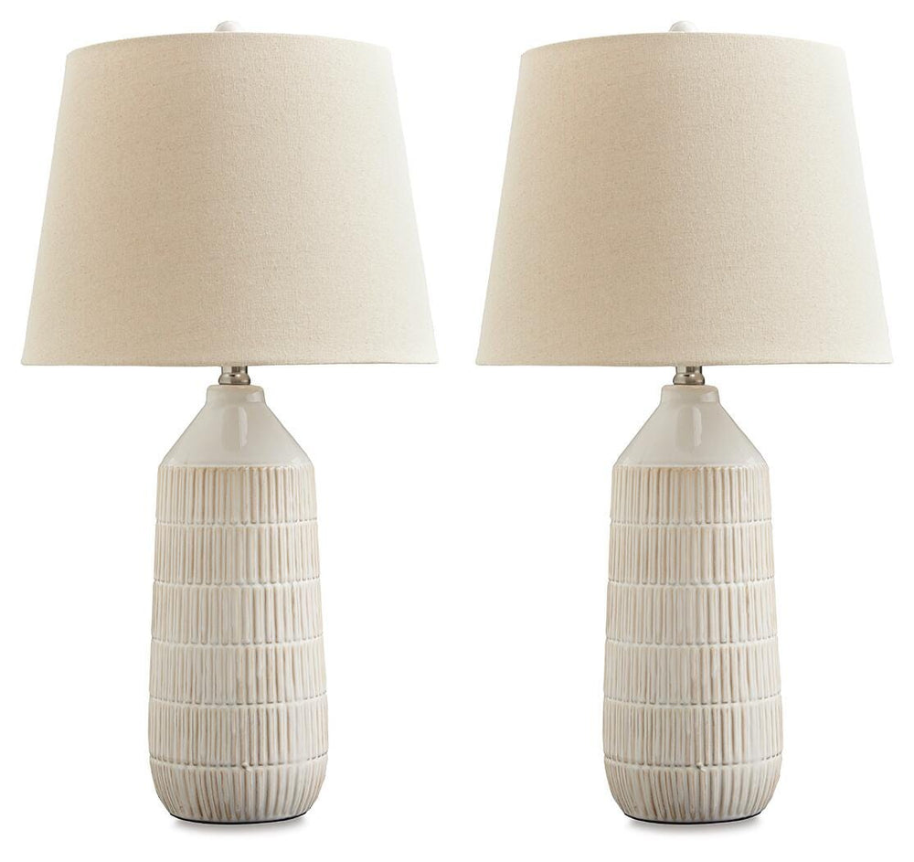 Willport Table Lamp (Set of 2) - Beige (1)
