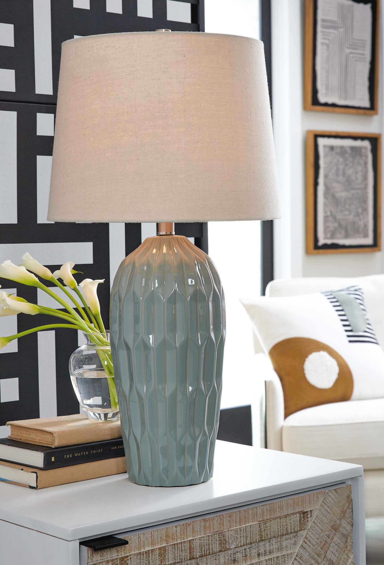Hadbury Table Lamp (Set of 2) - Blue (2)