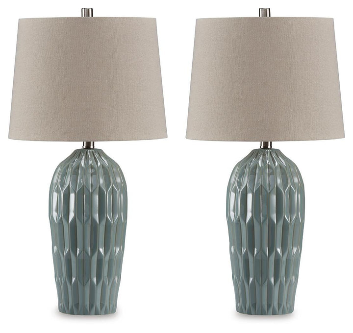 Hadbury Table Lamp (Set of 2) - Blue (1)